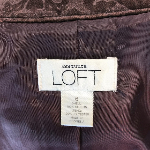 LOFT Victorian Velvet Burnout Military Jacket 6 - Picture 7 of 7